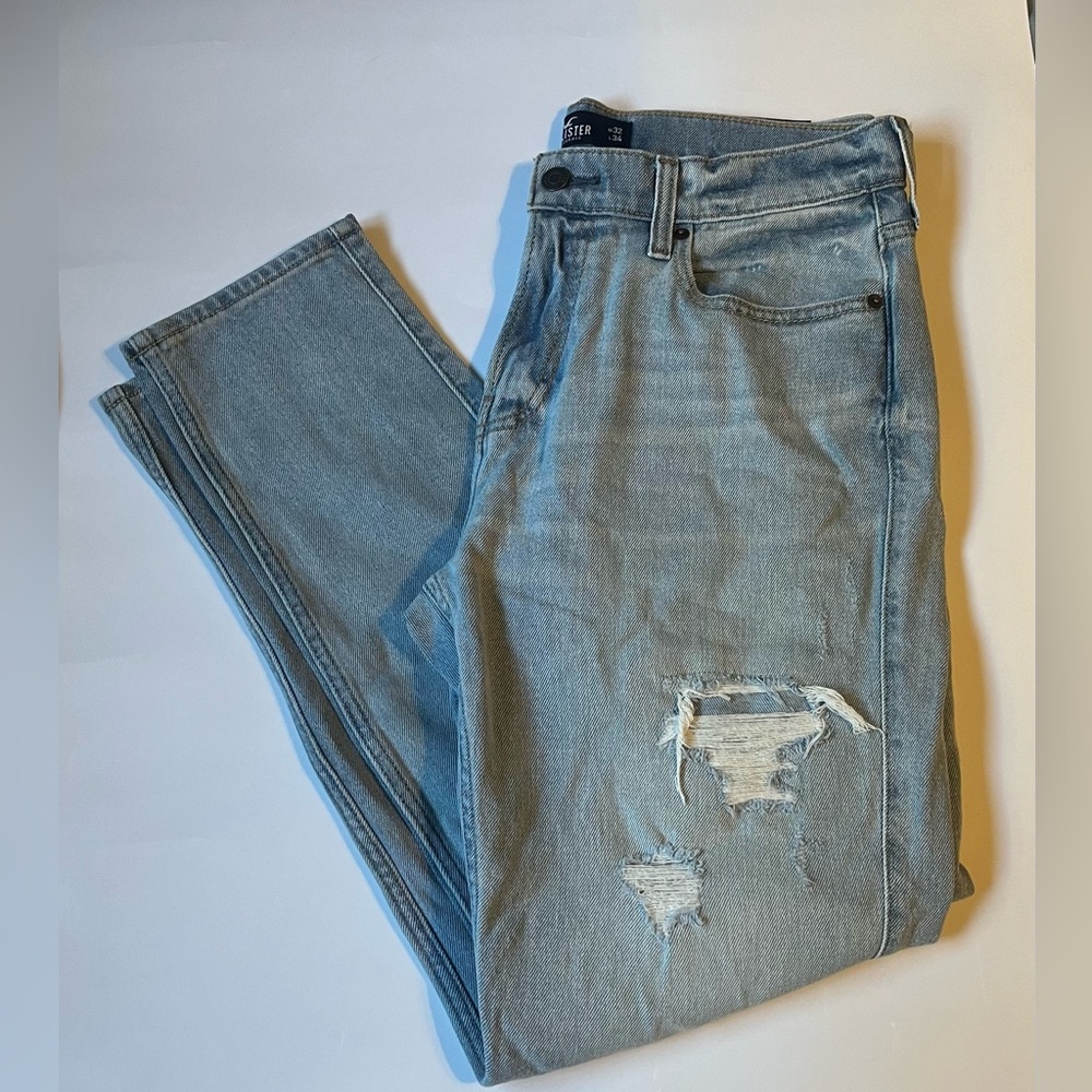 Hollister Blue Slim Distressed Jeans